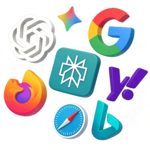 logo-theo-brun-seo-3D-google-yahoo-bing-safari-firefox-chatgpt-perplexity